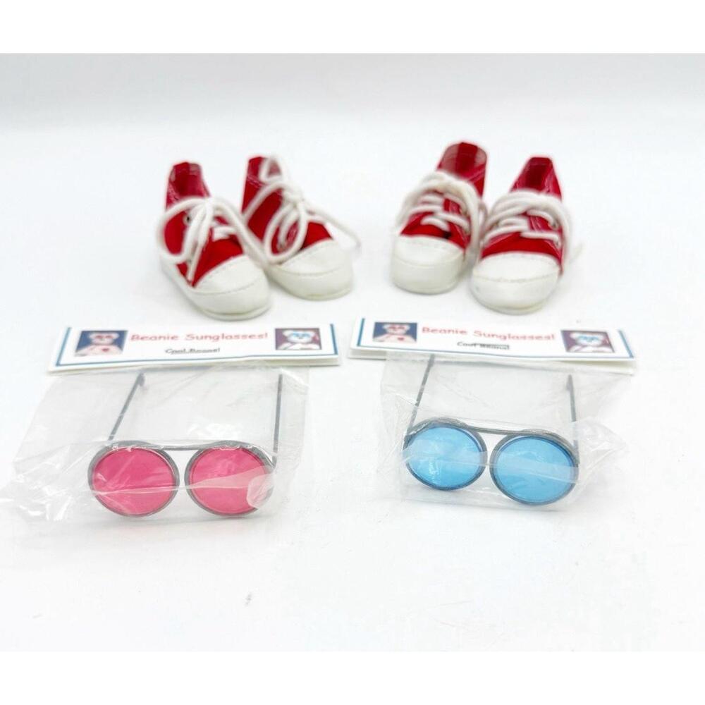 beanie babies‎ Round Glasses Sunglasses Cute Red Tennis Shoes Accessories New